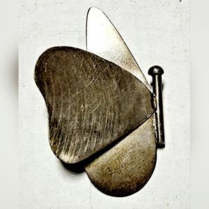 Vintage Butterfly side view pewter charm pendant for necklace